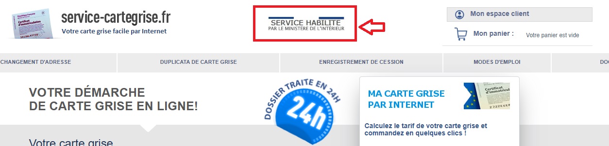 service carte grise est un professionnel habilite par le ministerer de l interieur